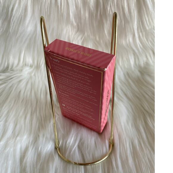 Red Aspen Nail Dashes- Rosie's Robe (short, square pink nails) - Picture 3 of 3